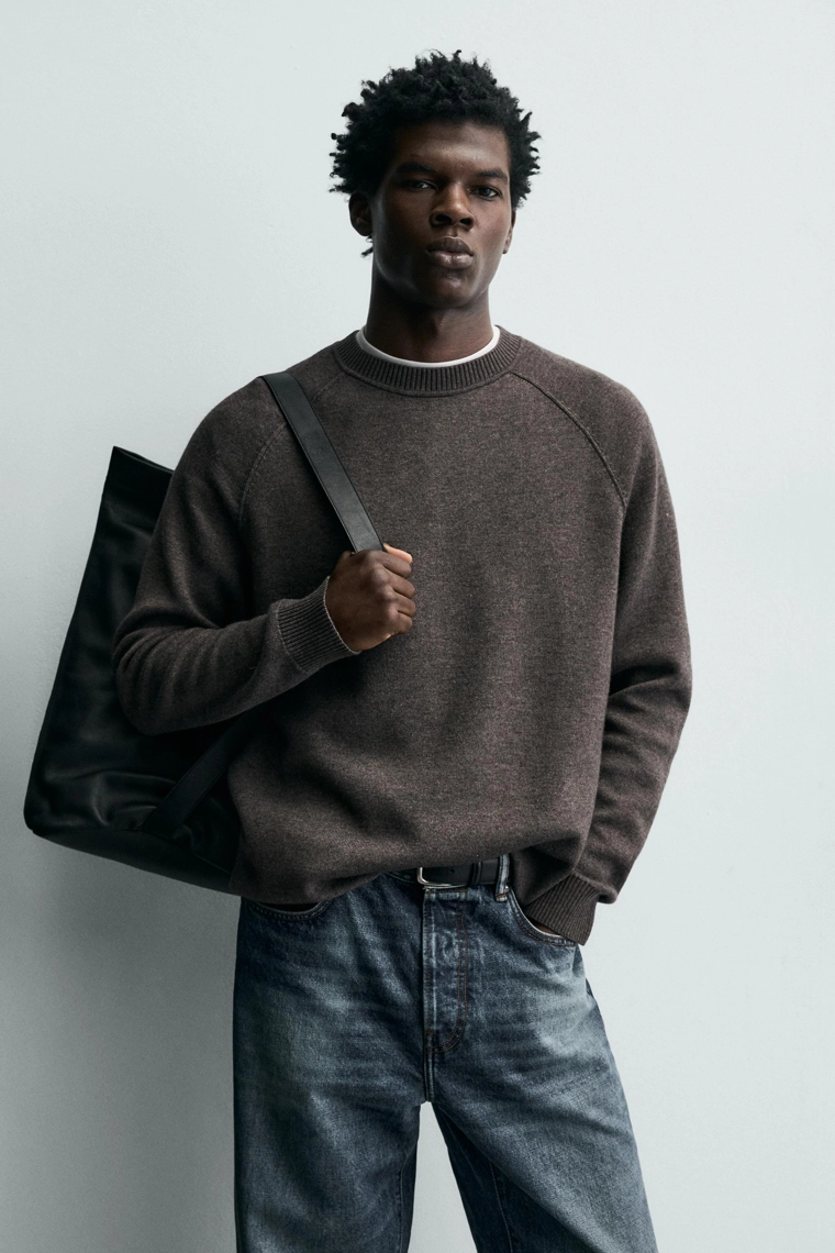 Свитер из структурированной шерсти