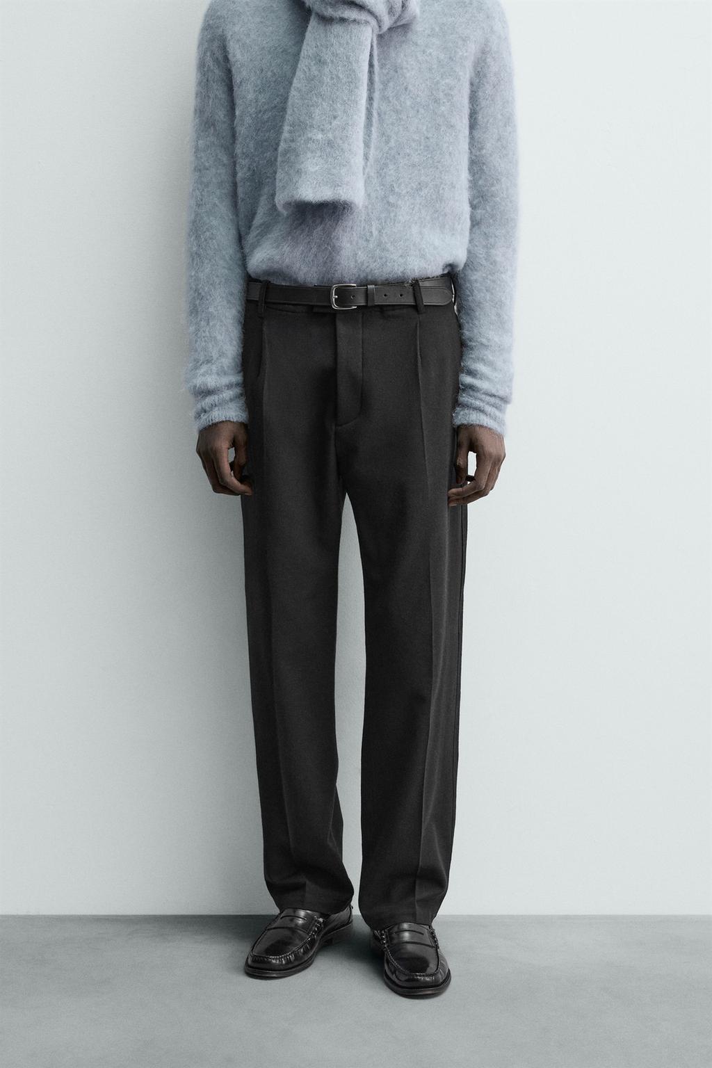 БРЮКИ ИЗ ФЛАНЕЛИ СО СКЛАДКАМИ