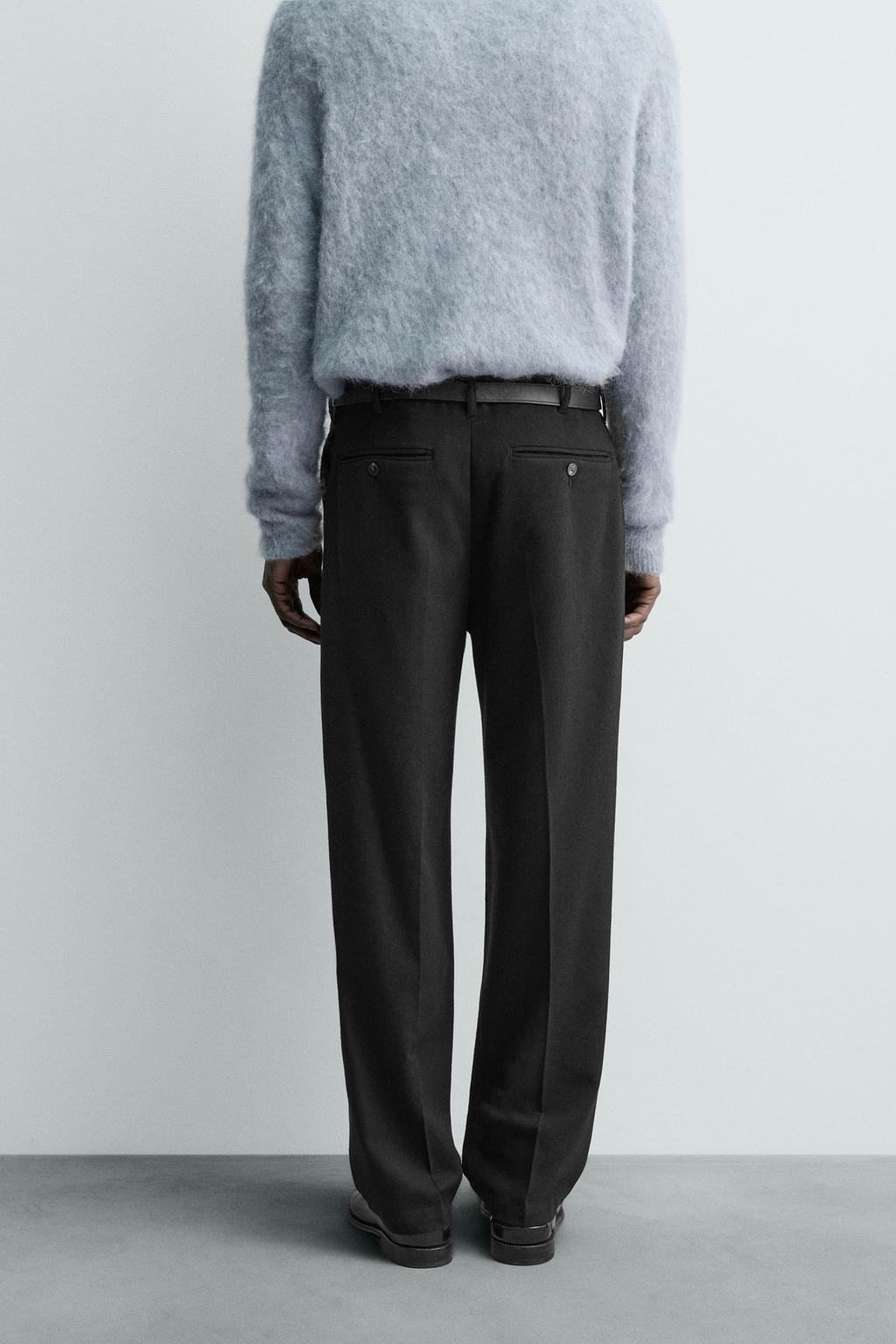 БРЮКИ ИЗ ФЛАНЕЛИ СО СКЛАДКАМИ