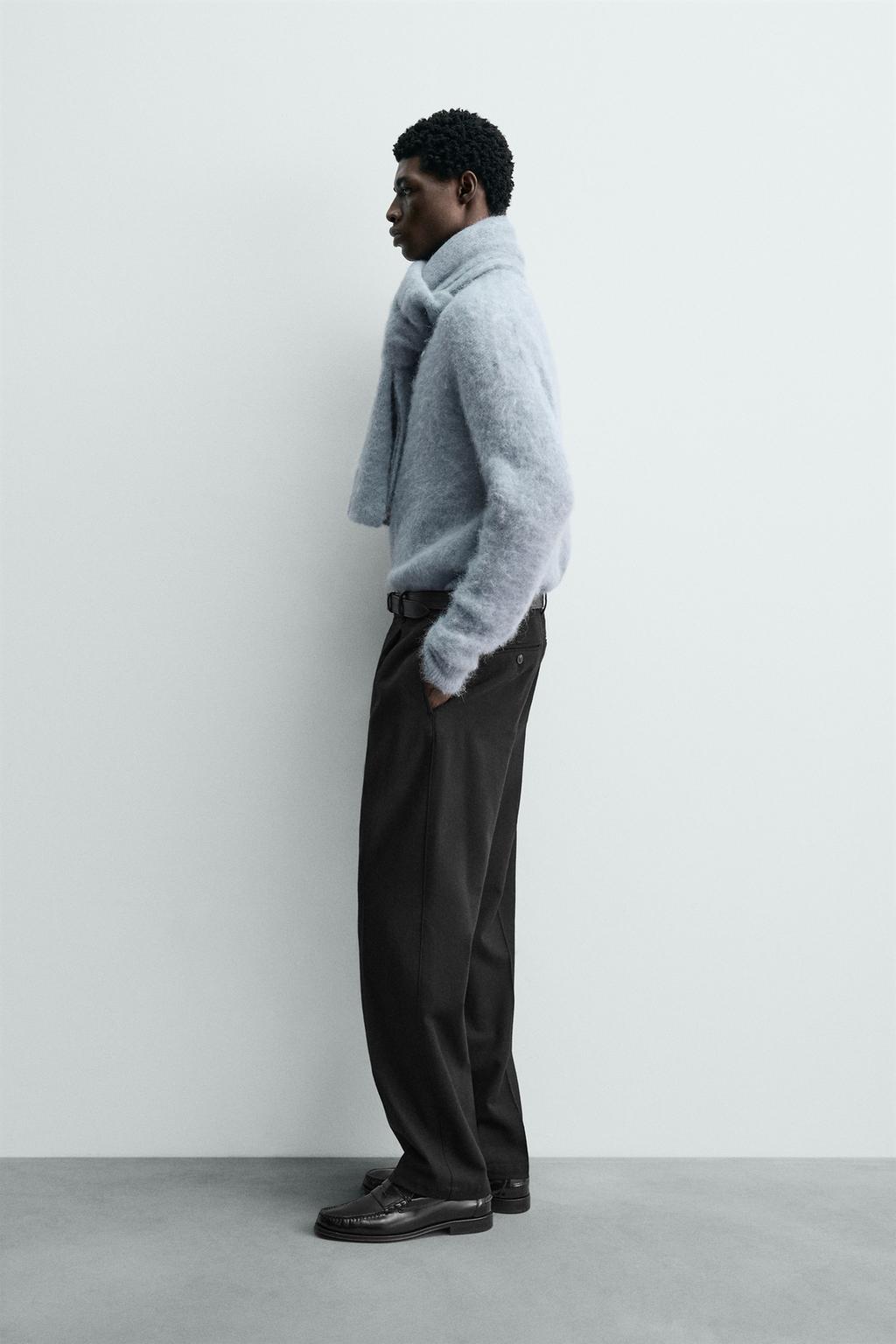 БРЮКИ ИЗ ФЛАНЕЛИ СО СКЛАДКАМИ