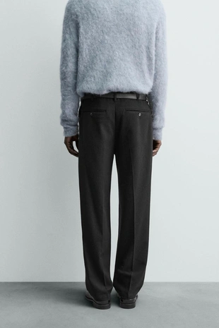 Брюки из фланели со складками- Заказать в России