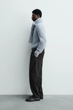 Брюки из фланели со складками- Заказать в России