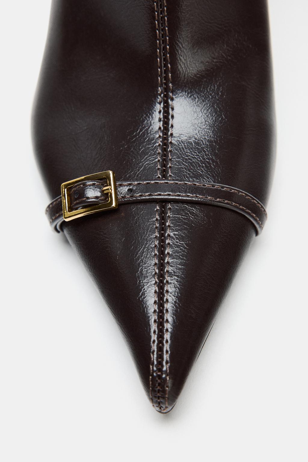 БОТИЛЬОНЫ НА ШПИЛЬКЕ С ПРЯЖКОЙ