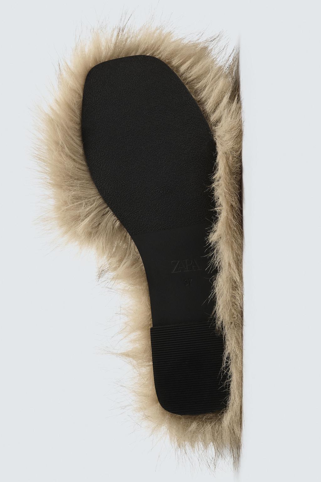 САНДАЛИИ С ЭФФЕКТОМ МЕХА HARRY LAMBERT FOR ZARA X DISNEY