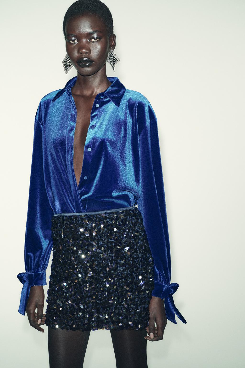 БАРХАТНАЯ РУБАШКА С БАНТАМИ