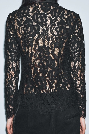 Рубашка с кружевом ZW COLLECTION- Заказать в России