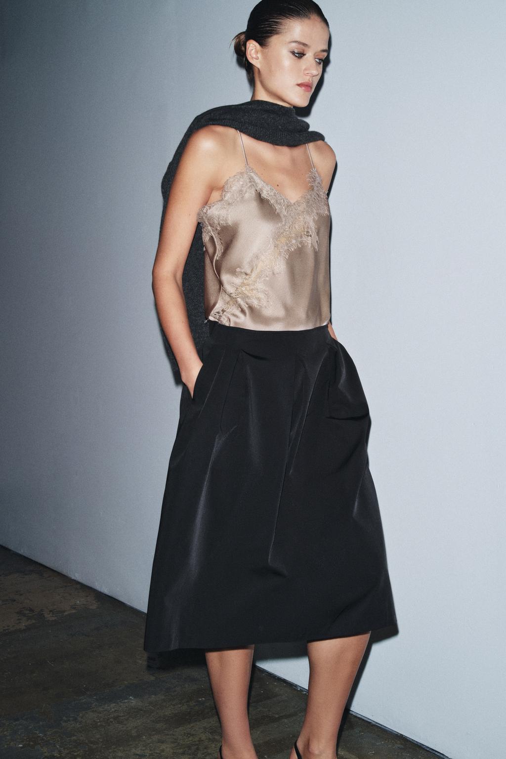 ЮБКА ОБЪЕМНОГО КРОЯ СО СКЛАДКАМИ — ZW COLLECTION