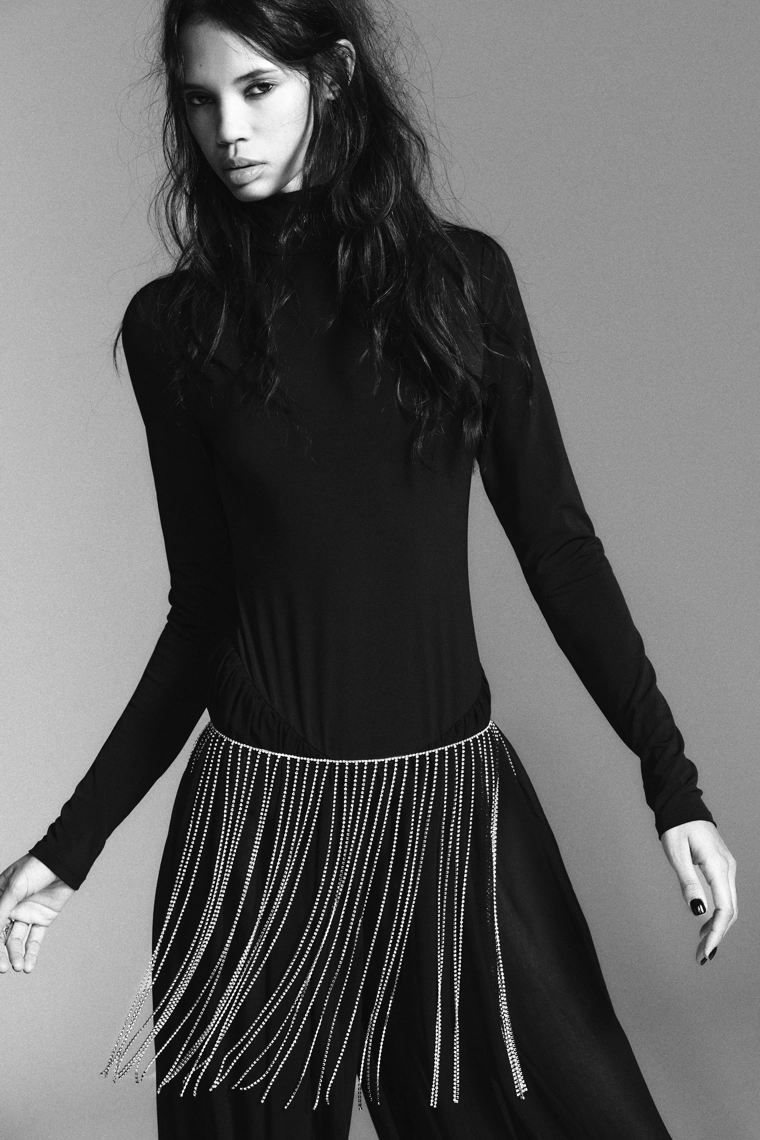 Пояс-юбка со стразами