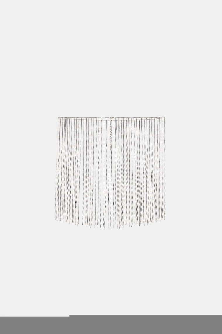 Пояс-юбка со стразами