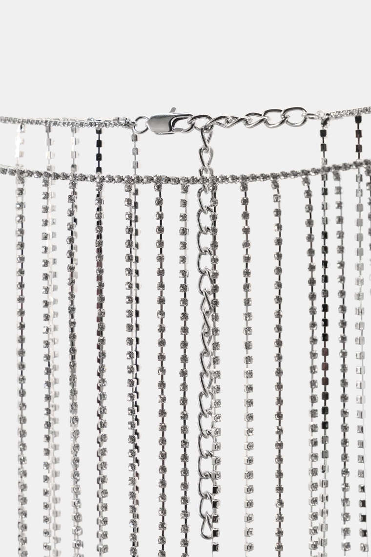 Пояс-юбка со стразами