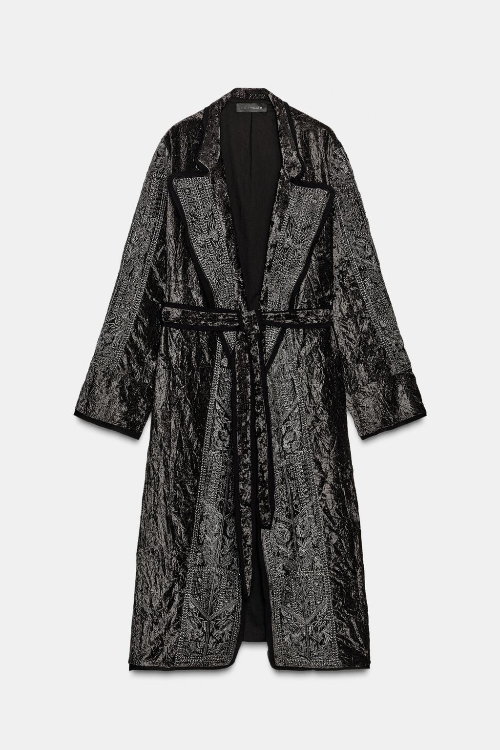 КИМОНО ИЗ БАРХАТА С ВЫШИВКОЙ — ZW COLLECTION LIMITED EDITION