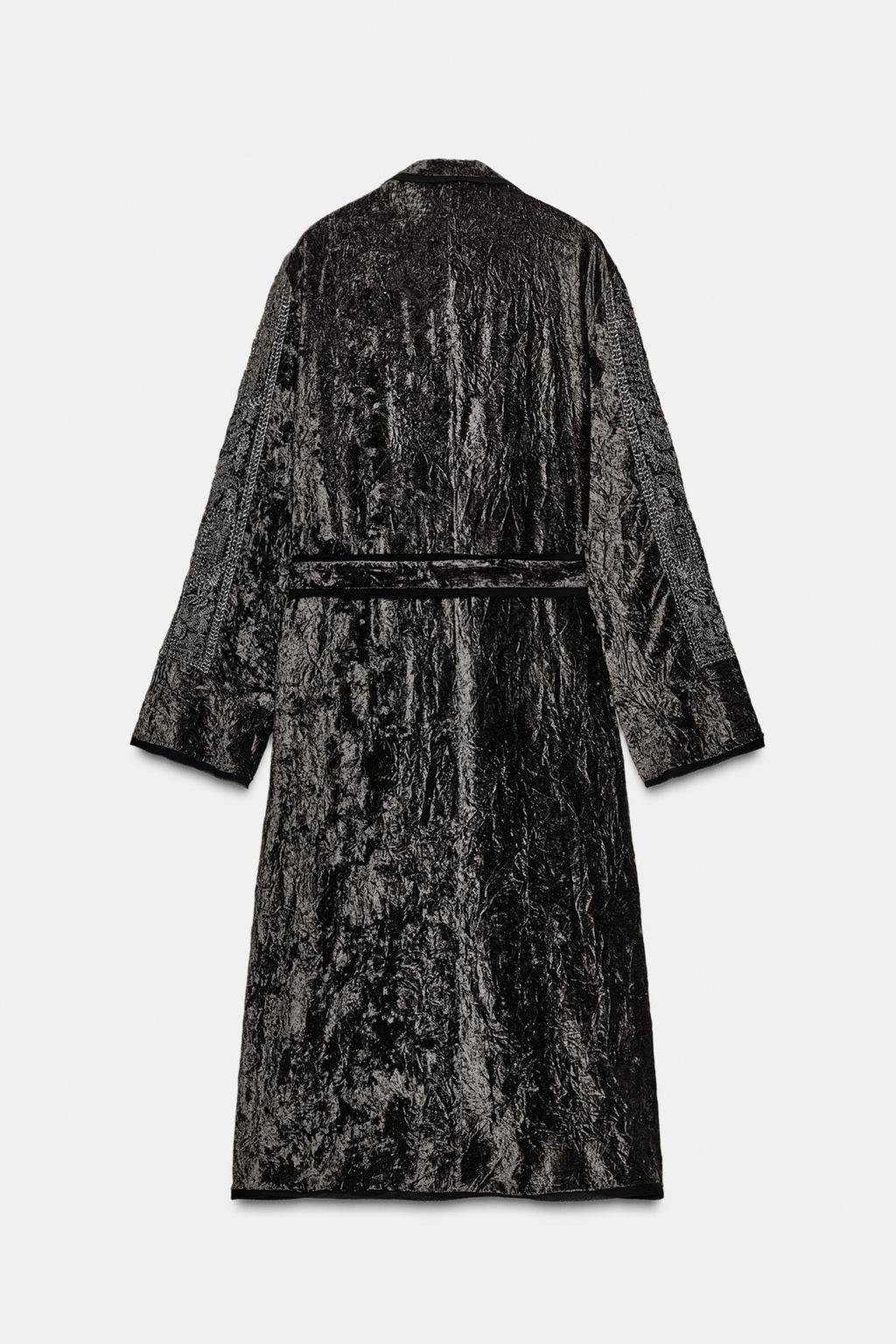 КИМОНО ИЗ БАРХАТА С ВЫШИВКОЙ — ZW COLLECTION LIMITED EDITION