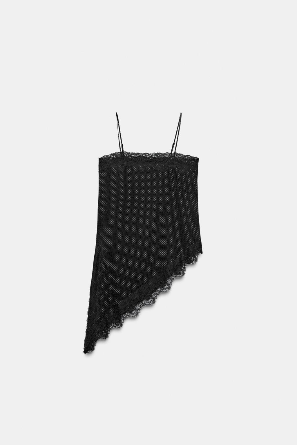 АСИММЕТРИЧНЫЙ ТОП В ГОРОШЕК ИЗ КОЛЛЕКЦИИ ZW