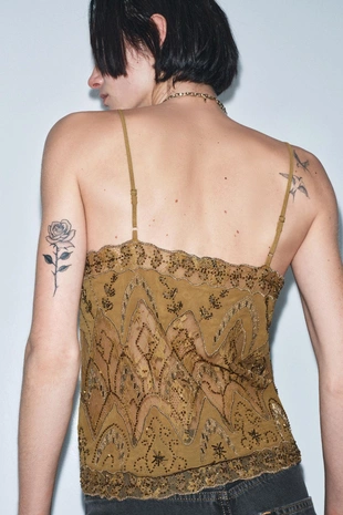 Топ с вышивкой и бусинами — ZW COLLECTION LIMITED EDITION- Заказать в России