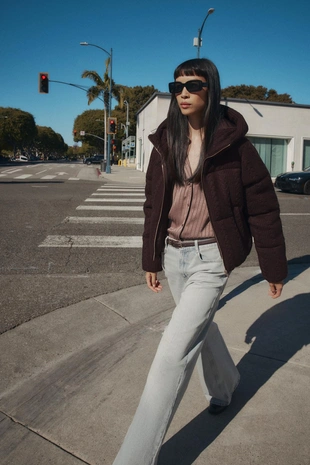 Анорак вязаный с капюшоном- Заказать в России