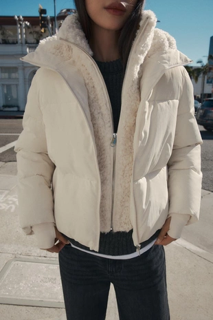 Анорак с капюшоном и искусственным мехом WATER REPELLENT WINDPROOF- Заказать в России