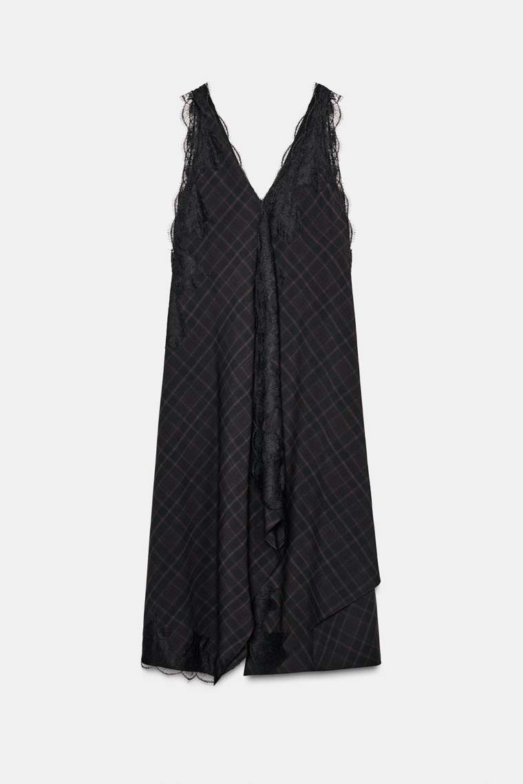 Платье с кружевными вставками из лимитированной коллекции zara woman