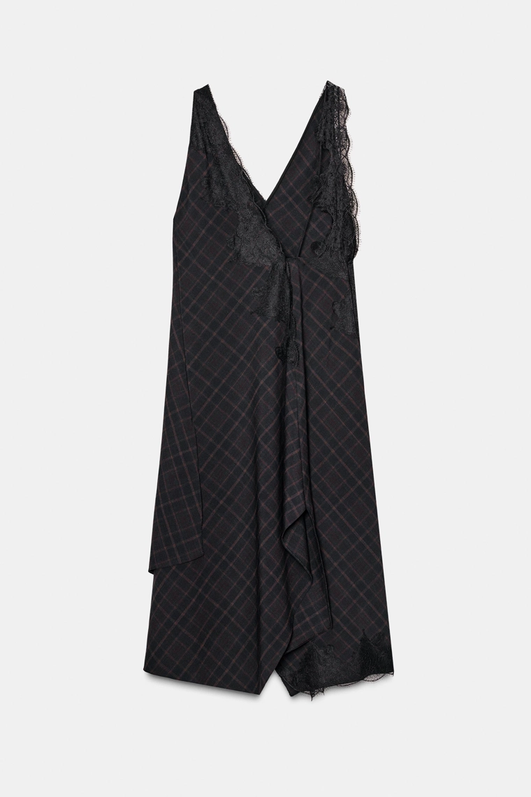 Платье с кружевными вставками из лимитированной коллекции zara woman