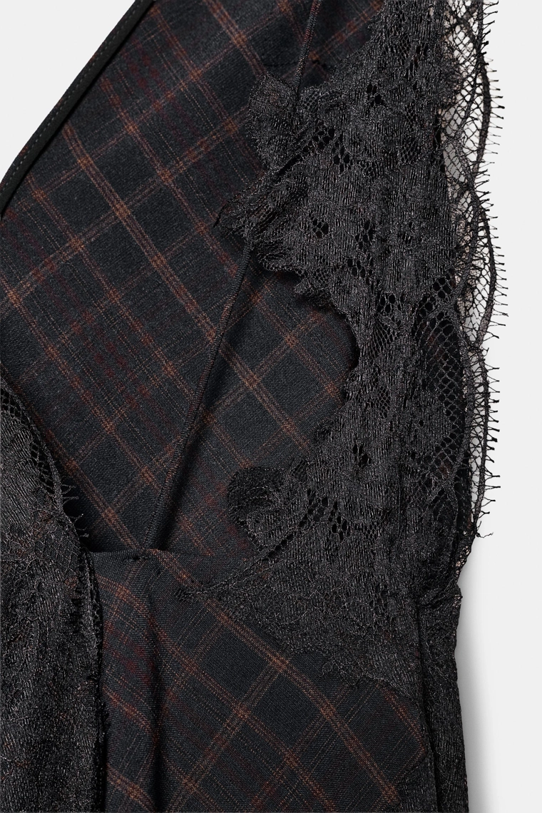 Платье с кружевными вставками из лимитированной коллекции zara woman