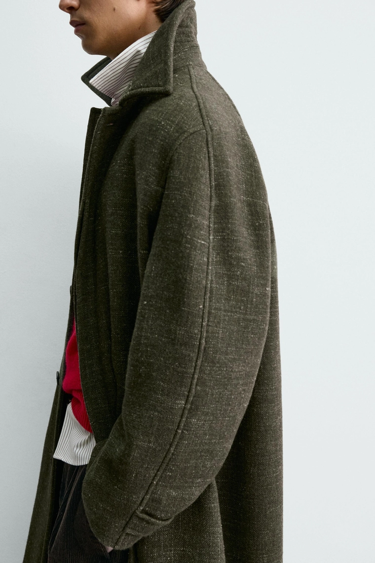 Пальто с текстурой меланжа из лимитированной коллекции