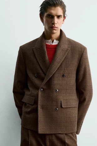 Блейзер BOXY FIT в клетку- Заказать в России