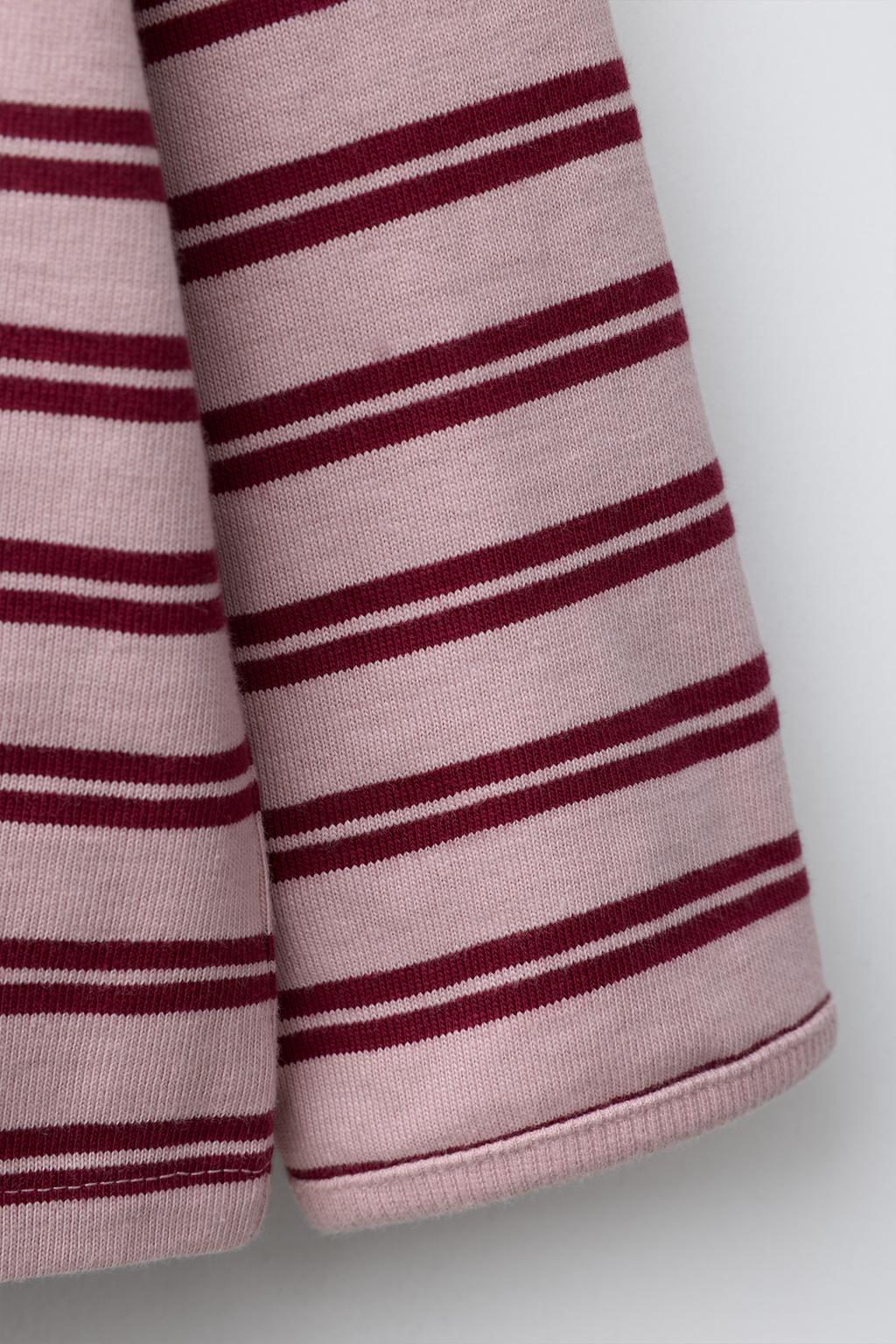 ФУТБОЛКА ИЗ ТКАНИ В ПОЛОСКУ С ВЫШИВКОЙ «СЕРДЦЕ»