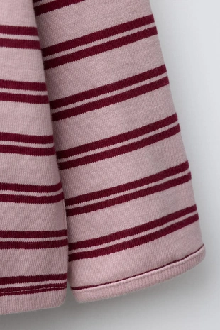 Футболка из ткани в полоску с вышивкой «сердце»- Заказать в России