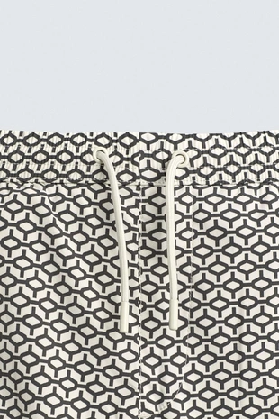 Купальные трусы с коротким геометрическим принтом- Заказать в России