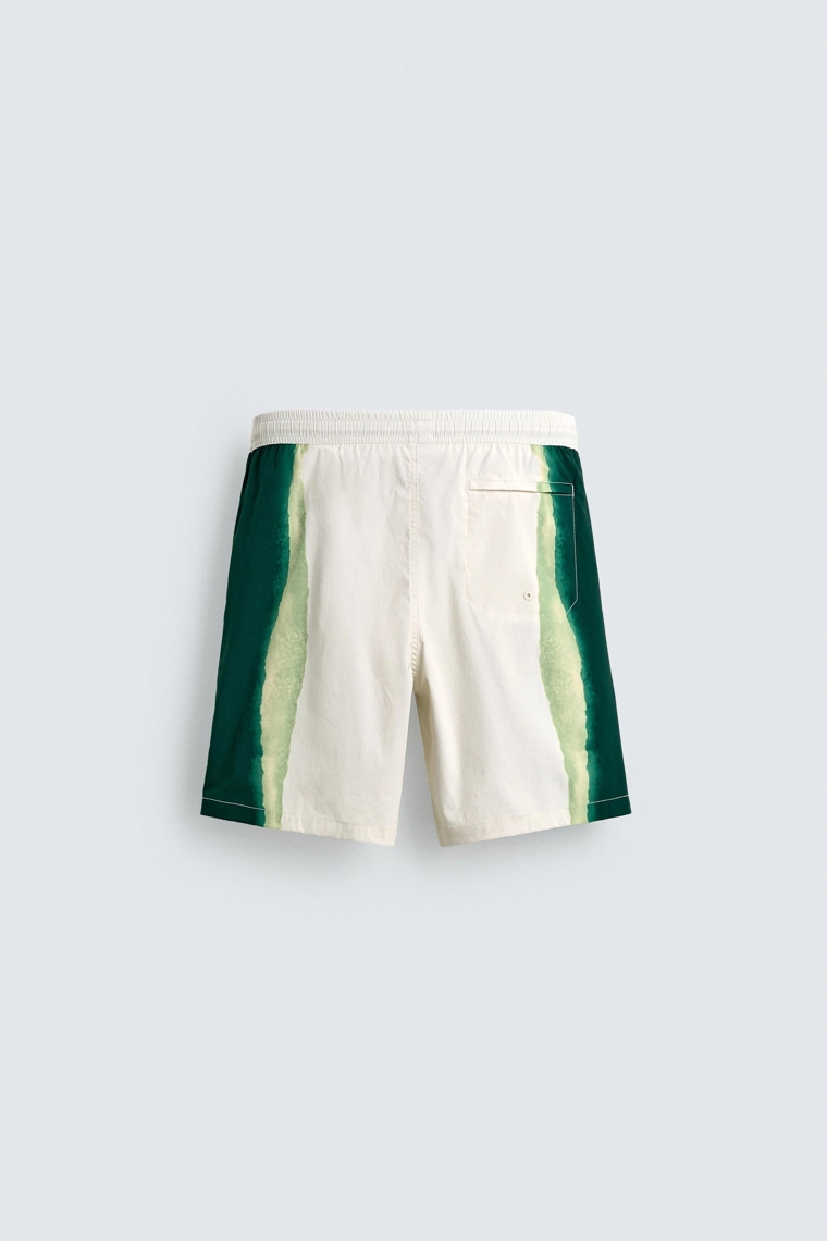 Длинные плавательные шорты в полоску