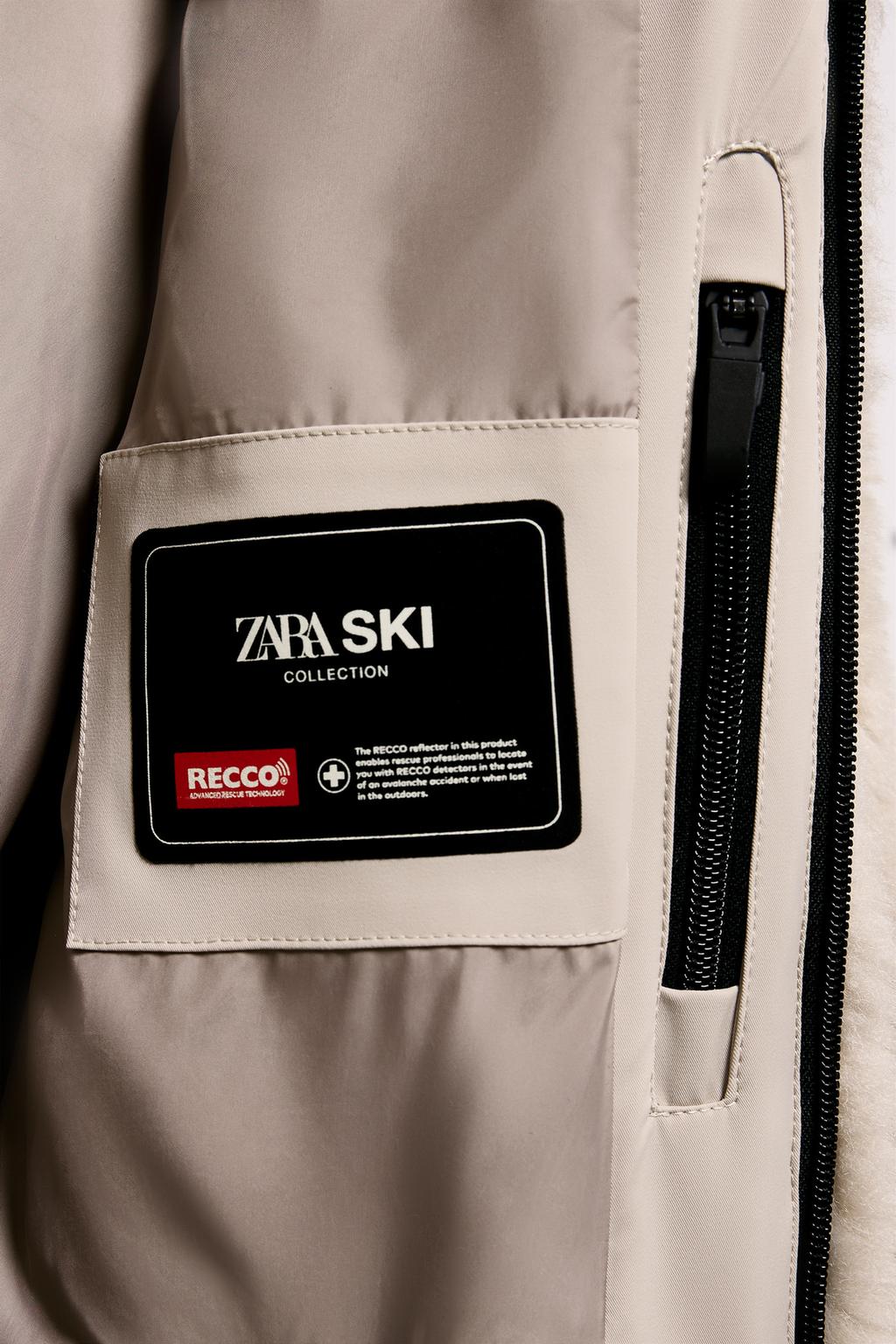 Короткое пальто с искусственным мехом и капюшоном, коллекция лыжной технологии recco®