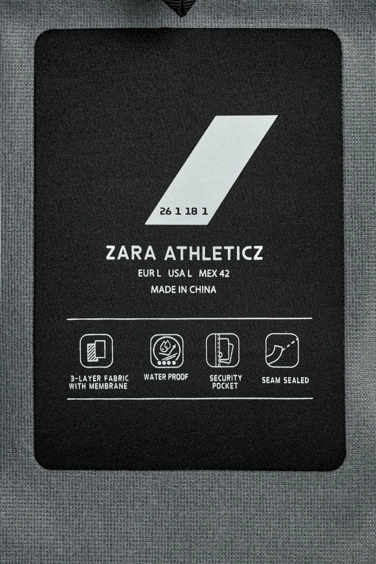 Техническая куртка для активного отдыха в ярко-зеленом цвете zara athleticz