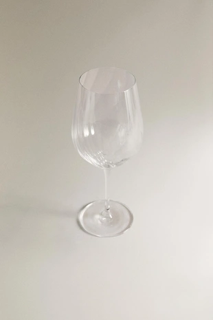 Бокал из кристалла с рельефным узором- Заказать в России