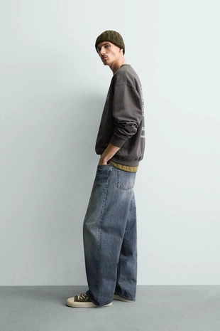 Толстовка с круглым вырезом и принтом- Заказать в России