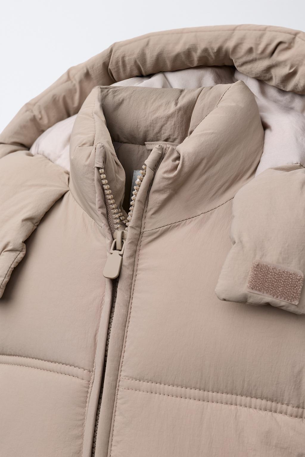 СТЕГАНЫЙ ПУХОВИК С КАПЮШОНОМ WATER REPELLENT