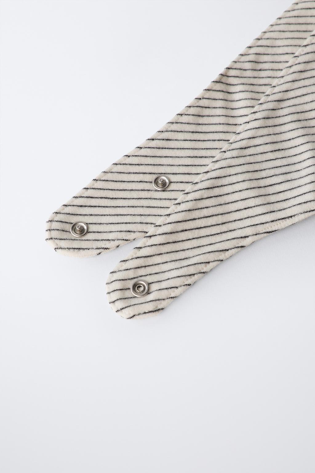 КОМПЛЕКТ ИЗ ШАПКИ И НАГРУДНИКА В ПОЛОСКУ