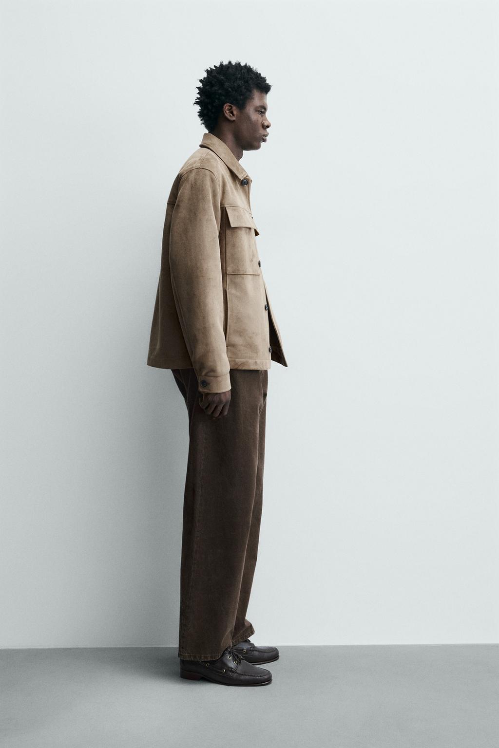 КУРТКА-РУБАШКА ИЗ ИСКУССТВЕННОЙ ЗАМШИ