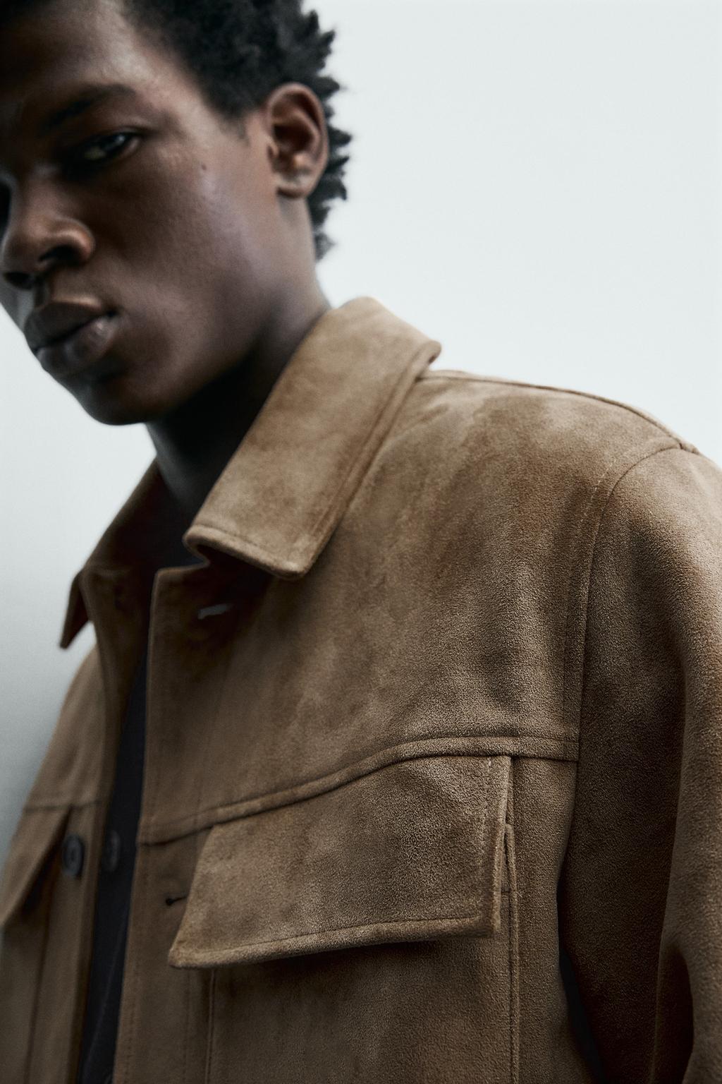 КУРТКА-РУБАШКА ИЗ ИСКУССТВЕННОЙ ЗАМШИ