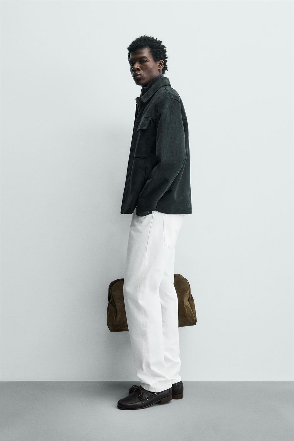 КУРТКА-РУБАШКА ИЗ ИСКУССТВЕННОЙ ЗАМШИ