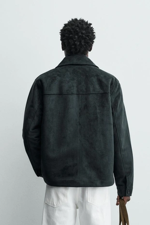 Куртка-рубашка из искусственной замши- Заказать в России