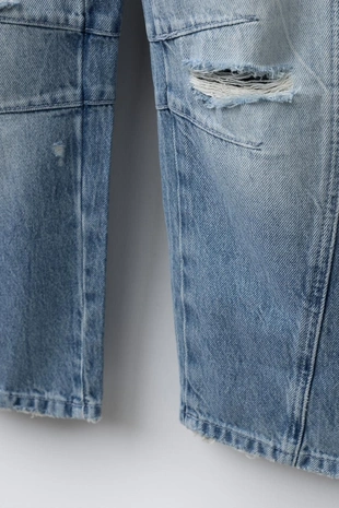 Джинсы BARREL с разрезами- Заказать в России