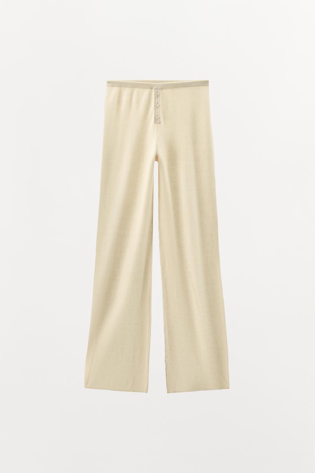 ТРИКОТАЖНЫЕ БРЮКИ С ПУГОВИЦАМИ