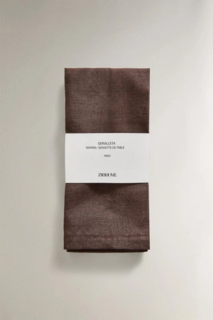 Набор однотонных льняных салфеток- Заказать в России