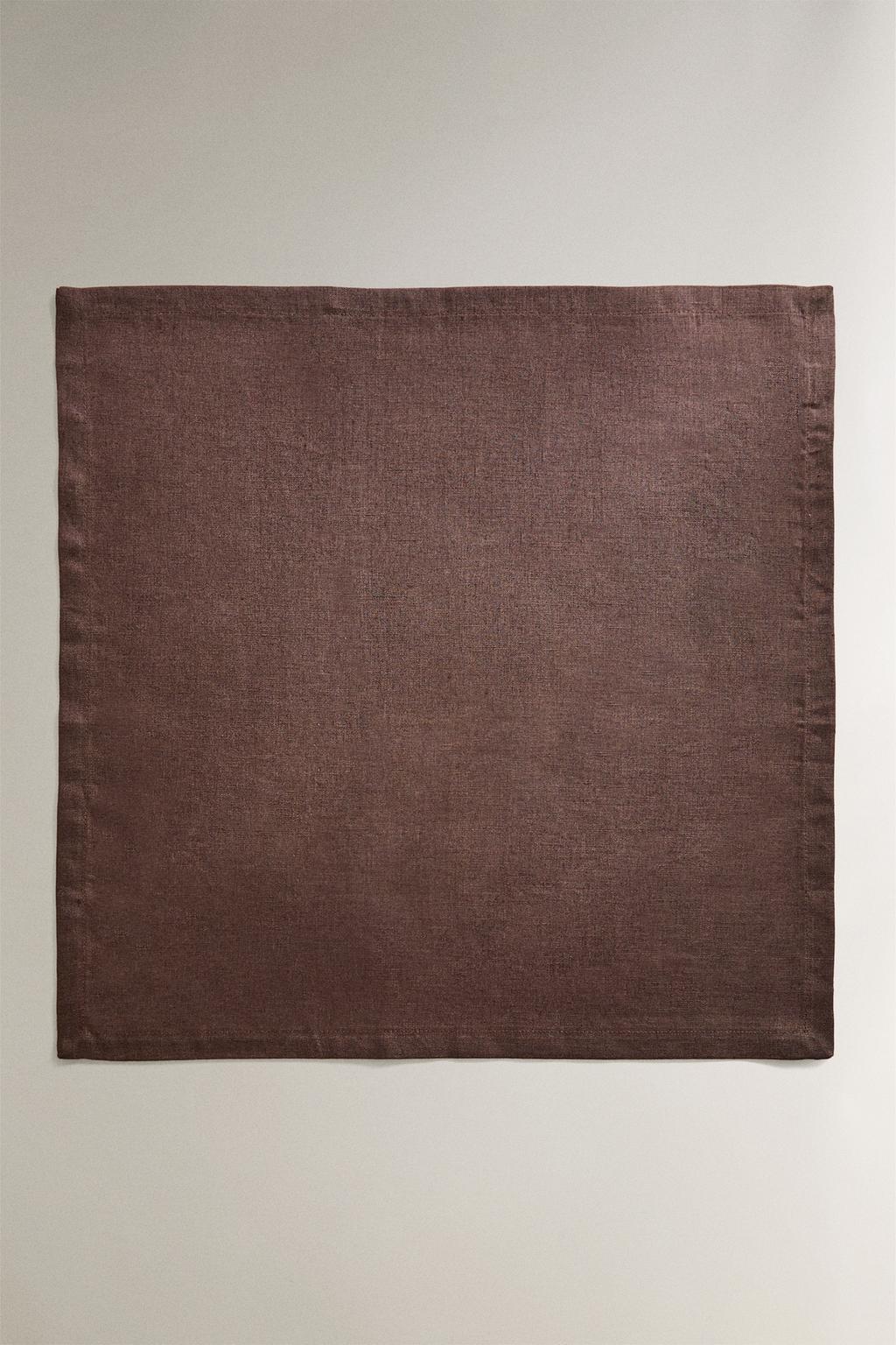 Набор однотонных льняных салфеток