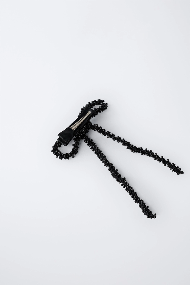 Набор из двух заколок-бантиков с бисером