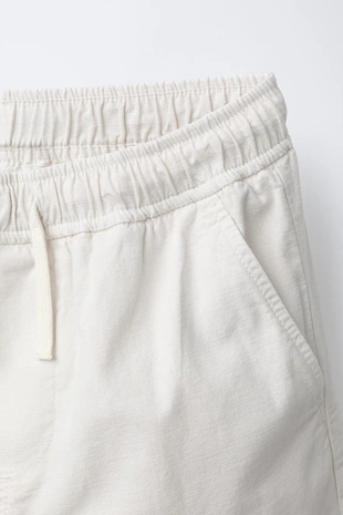 Шорты хлопковые с нашивкой- Заказать в России