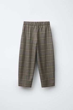 Брюки BARREL в клетку с защипами- Заказать в России