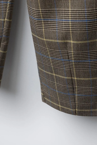 Брюки BARREL в клетку с защипами- Заказать в России