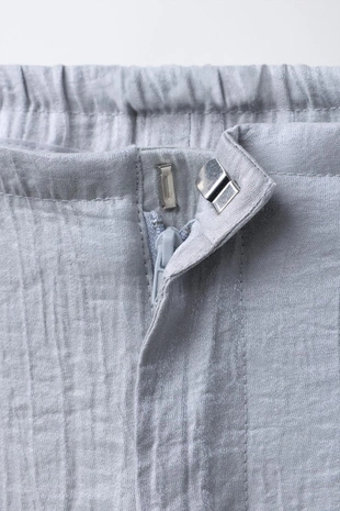 Атласные брюки-шаровары с эффектом мятости- Заказать в России