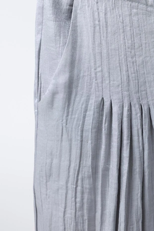 Атласные брюки-шаровары с эффектом мятости- Заказать в России