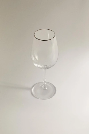 Винный бокал с золотым краем- Заказать в России